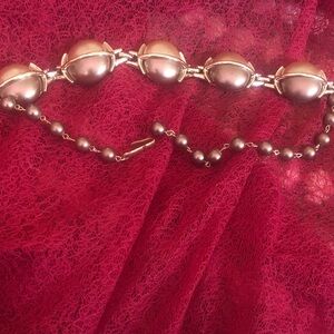 Vintage Elegant Gold and Brown Women's Choker Necklace